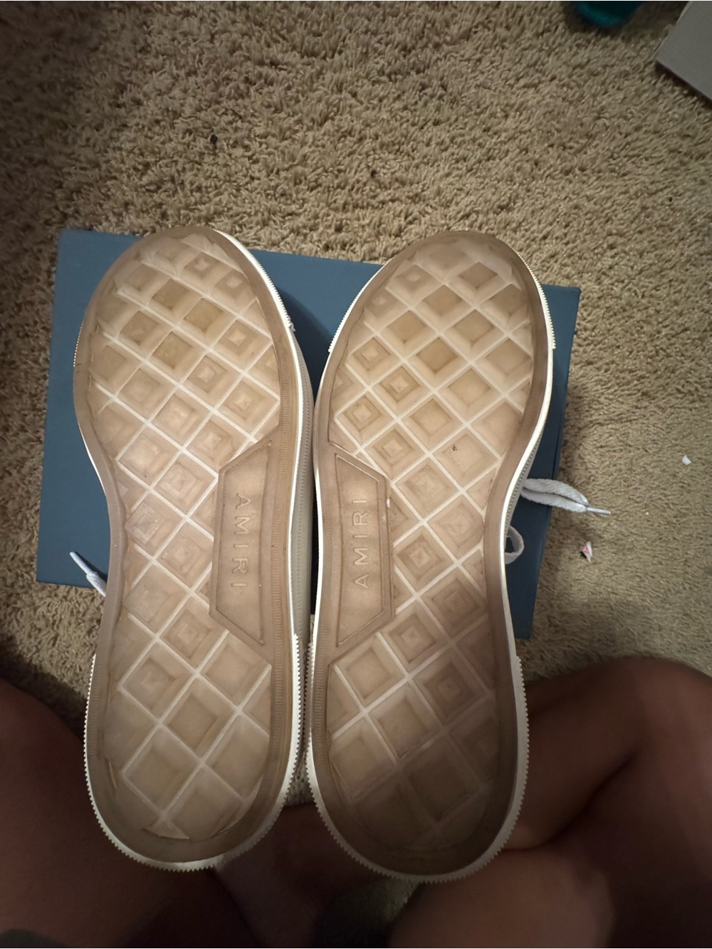 AMIRI Pink and White Star-Embellished Low Top Sneakers - Picture 7 of 11